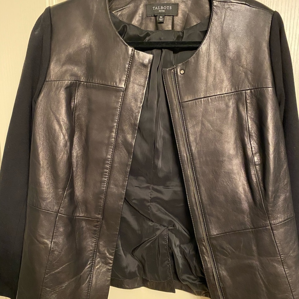 Talbots leather jacket
